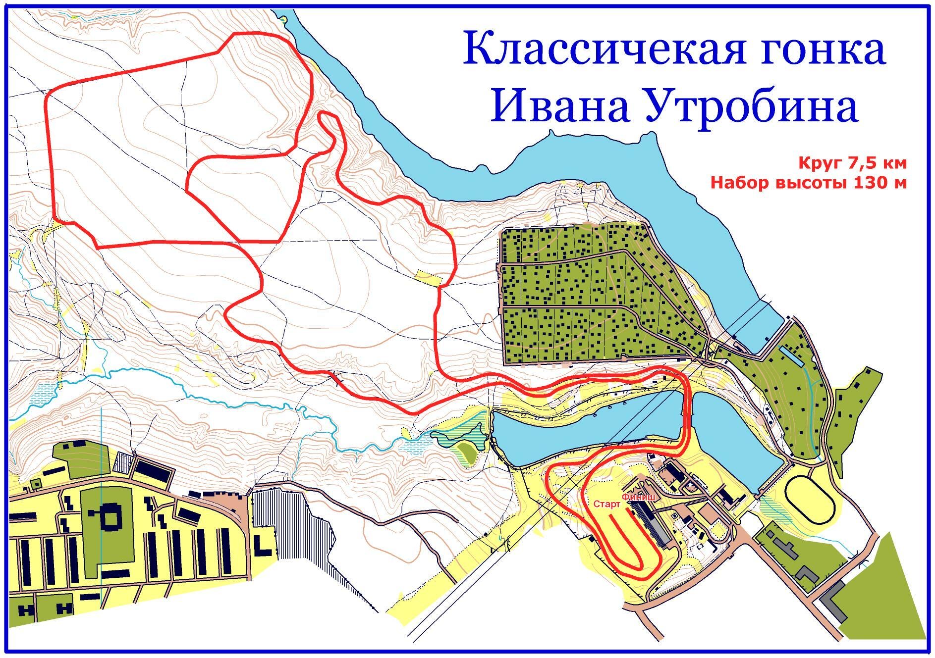 Карта лыжной трассы в красногорске